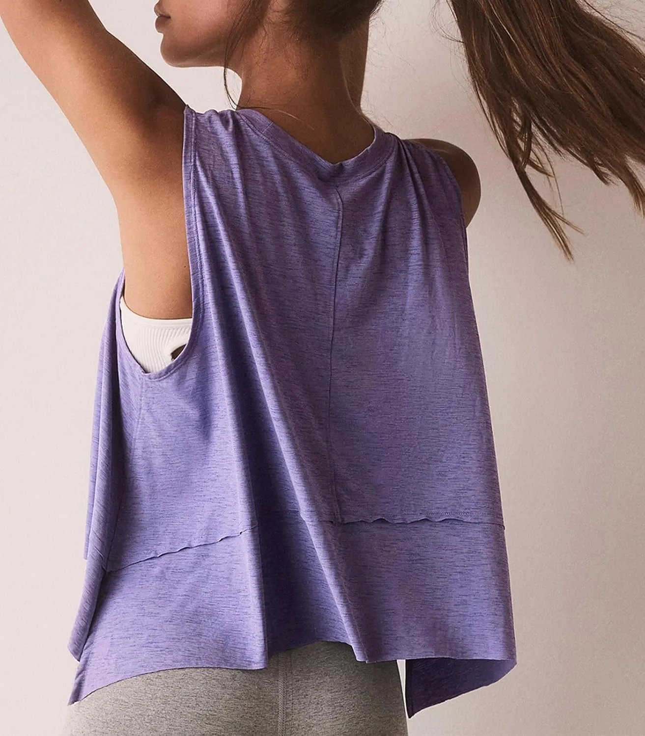 Women Workout Tank Tops Sleeveless Loose Athletic Yoga Running Gym Vest Asymmetrical Flowy Shirts