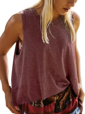 Women Workout Tank Tops Sleeveless Loose Athletic Yoga Running Gym Vest Asymmetrical Flowy Shirts