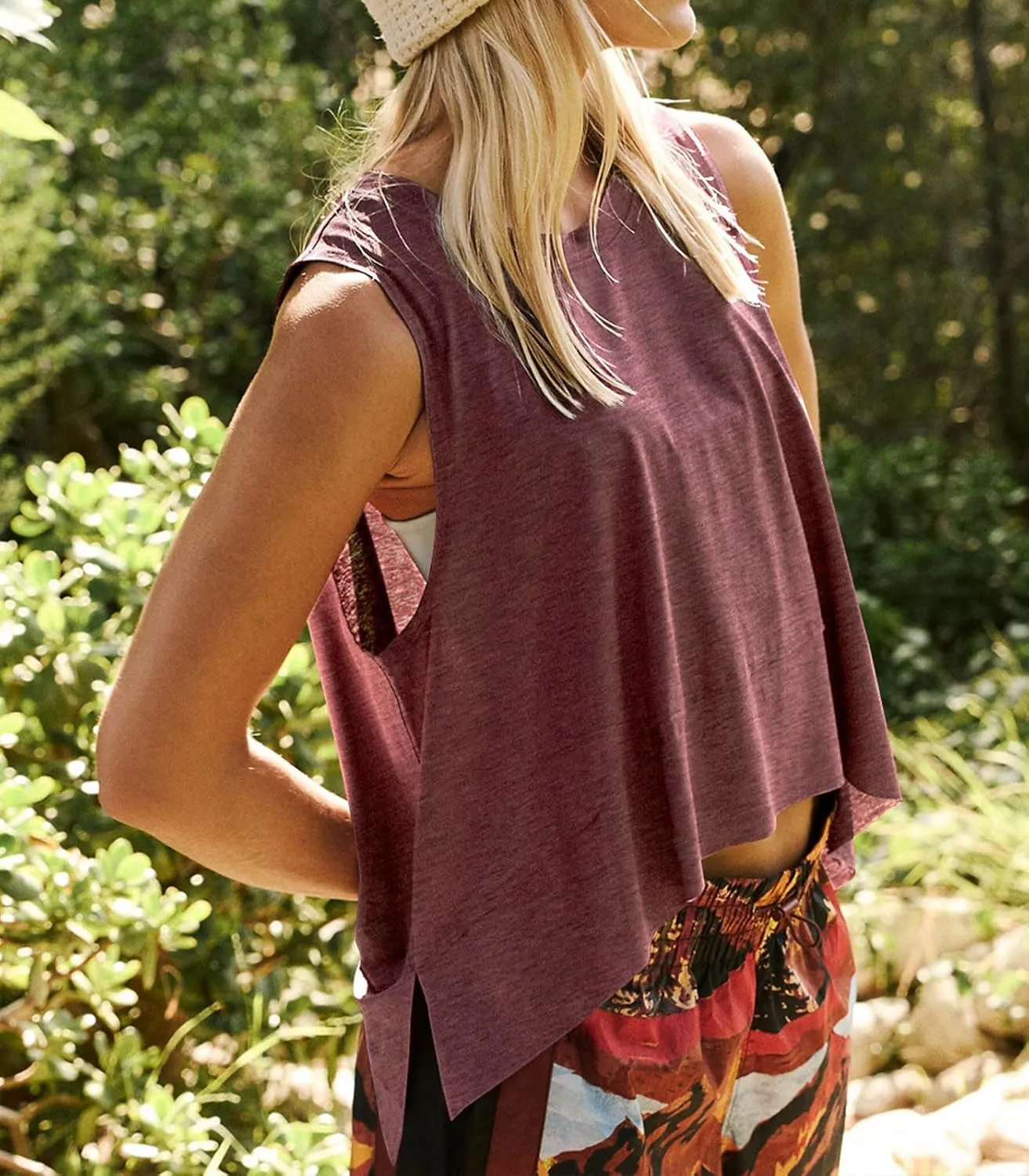 Women Workout Tank Tops Sleeveless Loose Athletic Yoga Running Gym Vest Asymmetrical Flowy Shirts