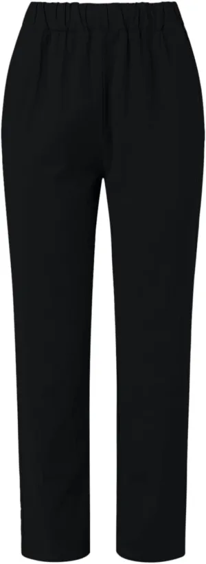 Women's Cotton Linen Pants Plus Size Elastic High Waist Comfy Straight Trouser Summer Casual Loose Pant with Pockets