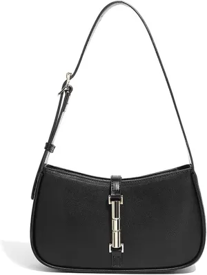 Womens Crescent Shoulder Bag,Hobo Leather Purse,Classic French Fashion Designer Retro Y2k Wallet with Zipper Closure