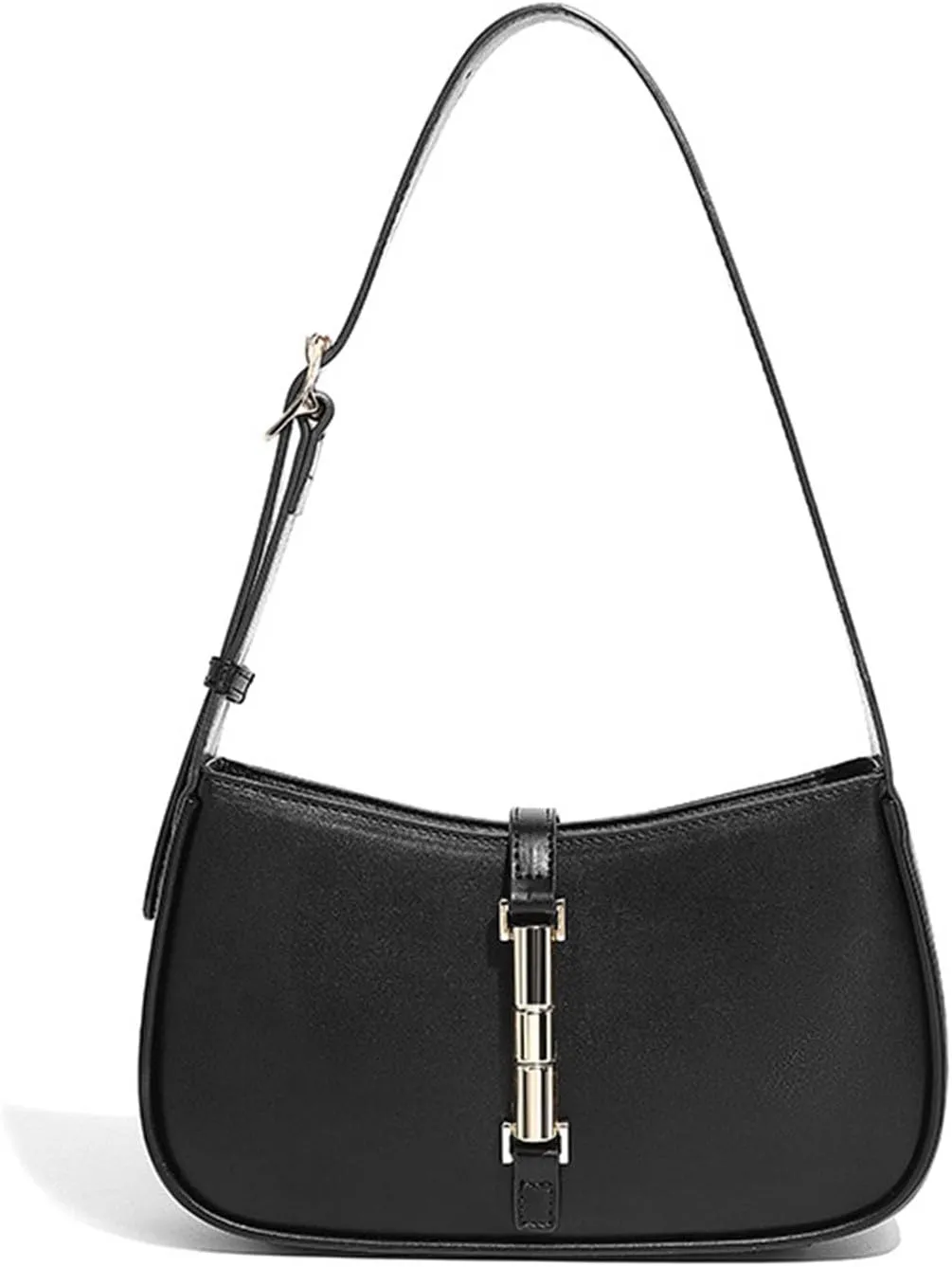 Womens Crescent Shoulder Bag,Hobo Leather Purse,Classic French Fashion Designer Retro Y2k Wallet with Zipper Closure