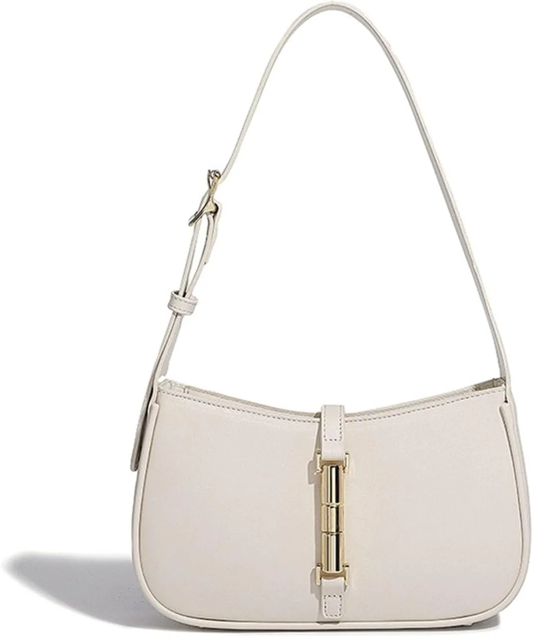 Womens Crescent Shoulder Bag,Hobo Leather Purse,Classic French Fashion Designer Retro Y2k Wallet with Zipper Closure