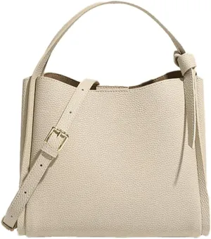 Women's Fashion Genuine Leather Shoulder Crossbody Bag Small Bucket Handbags Tote Purse Ladies Work Satchel