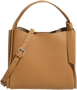 Women's Fashion Genuine Leather Shoulder Crossbody Bag Small Bucket Handbags Tote Purse Ladies Work Satchel