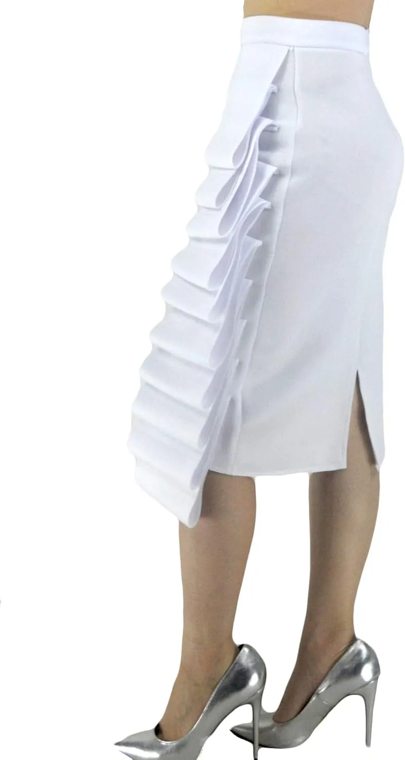 Women's High Waist A-Line Pleated Solid Vintage Swing Maxi Skirts Midi Skirt Party