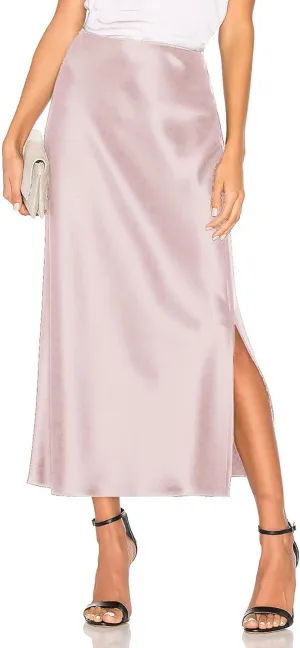 Women's Satin Midi Skirt Dressy Elastic High Waisted Silk Slip Flowy Ruffle Flared Cocktail Party Work A Line Skirts