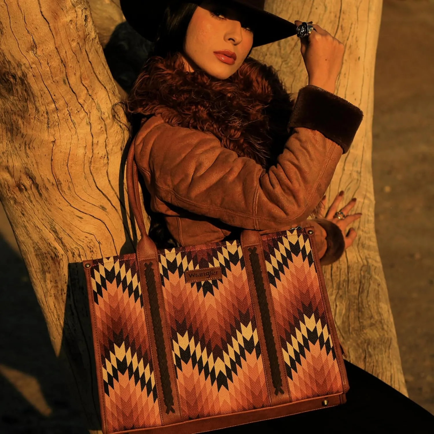 Wrangler Aztec Tote Bag for Women Western Top Handle Handbags and Purses