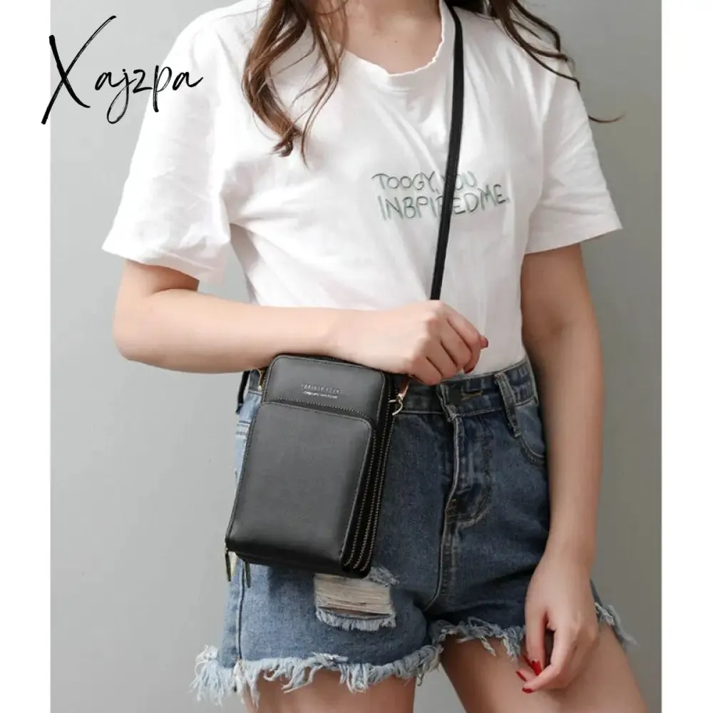 Xajzpa - Touchable Cell Phone Shoulder Bags Women Multi-functional Pocket Mini Crossbody Bag Card Purse Ladies Small Female Messenger Bag