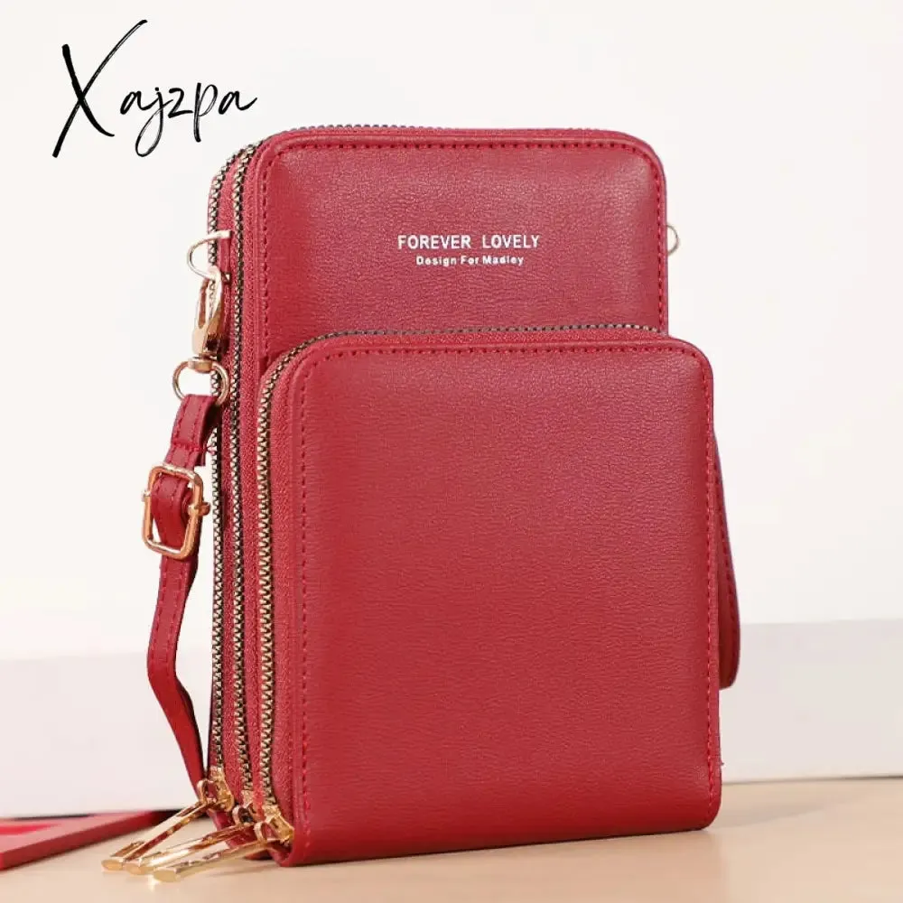 Xajzpa - Touchable Cell Phone Shoulder Bags Women Multi-functional Pocket Mini Crossbody Bag Card Purse Ladies Small Female Messenger Bag